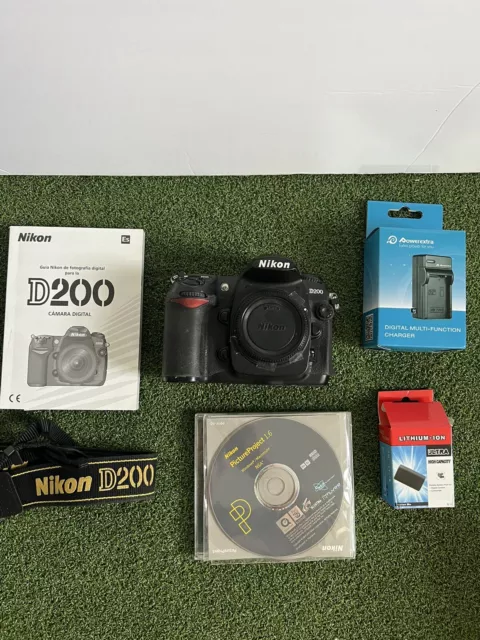 Nikon D200 10.2MP Digital SLR Camera Body w/ New Battery & Charger