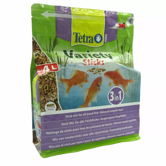 Tetra Complet Poisson Nourriture Variété Étang Bâtons Rouge Koï Eau Friandise 4L