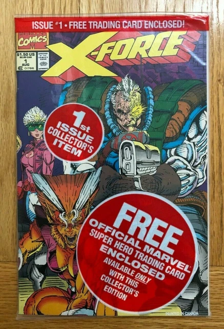 MARVEL COMICS X-FORCE #1 Borsa Sigillata Deadpool Rookie Card Reverse ...