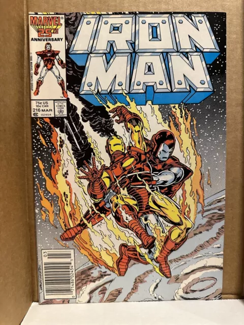 Iron Man #216 VF/NM Very HTF MARK JEWELERS VARIANT (1987)