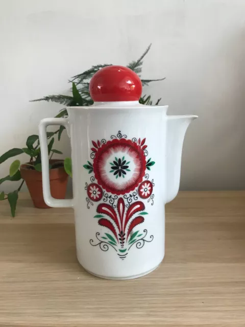 cafetiere/théière/verseuse en porcelaine au design des années 70 bavaria