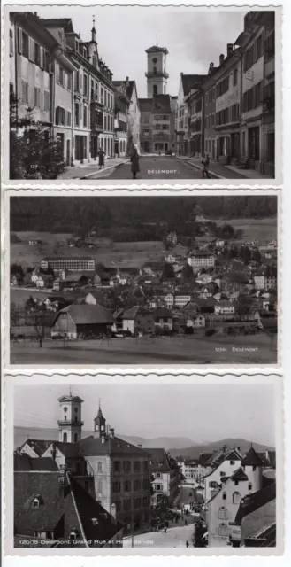 AK  Schweiz  Delémont  Delsberg  ,   3 tolle alte Karten