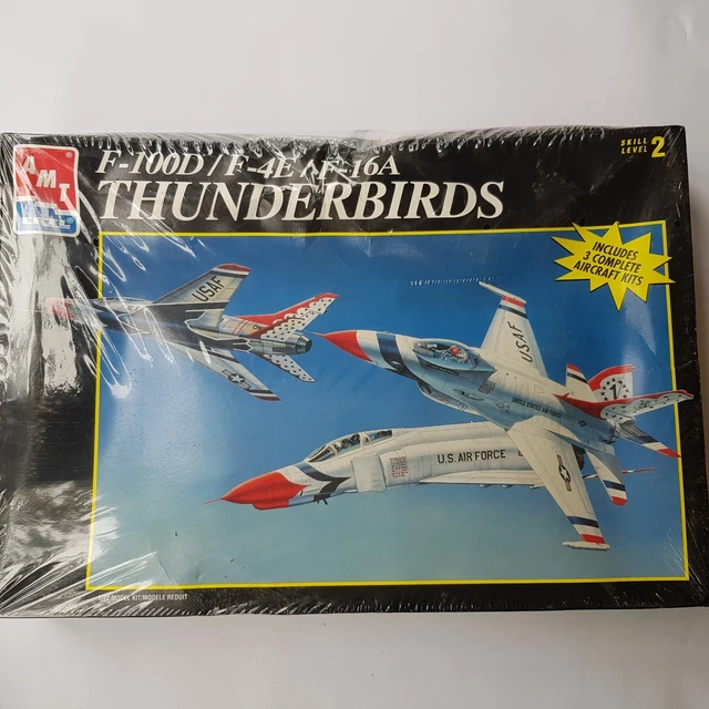 1995 AMT USAF plastic model airplane kit 3 Thunderbirds F100D US Air Force ERTL £50.00 PicClick UK