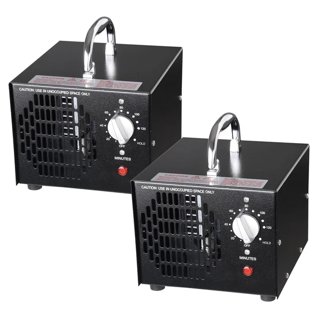 2 Pack 3500mg Ozone Generator Air Purifier Smoke Odor Remove Cleaner Commercial