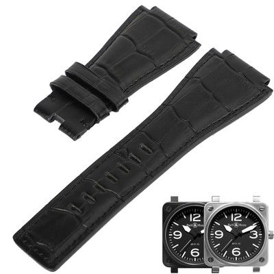 Cartier Bracelet Bleu pour Santos Chronograph XL Cartier 24.5mm En Alligator Imprimé 