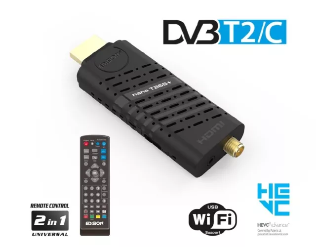 Ricevitore Decoder Digitale Terrestre - EDISION NANO T265+ DVB-T2/C H265 HEVC