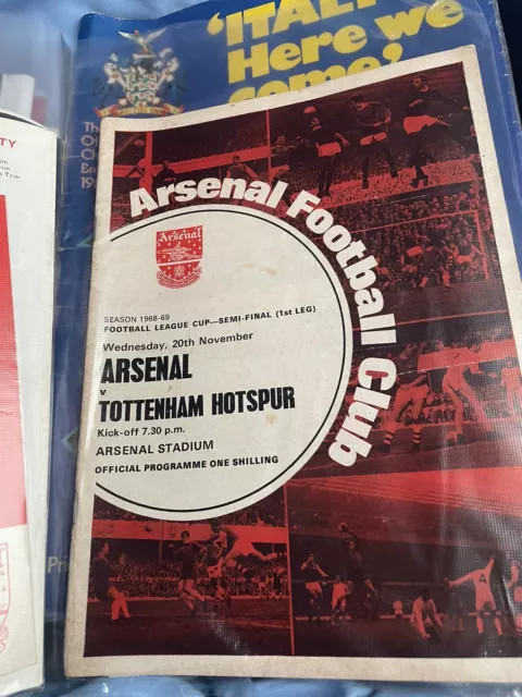 20/11/1968 Football League Cup Semi-Final: Arsenal v Tottenham Hotspur