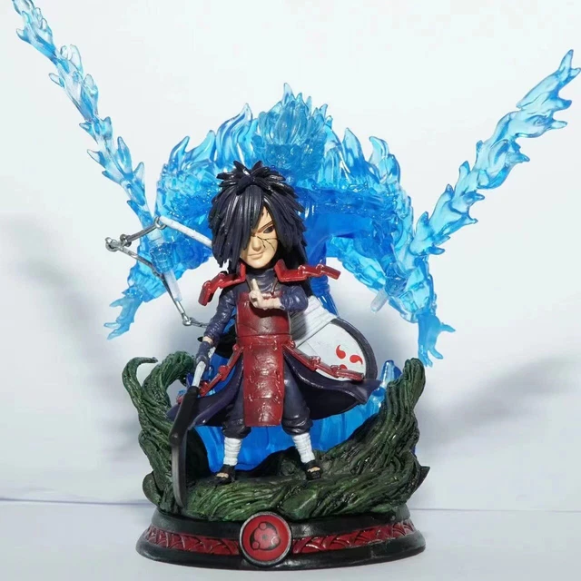 NARUTO SHIPPUDEN UCHIHA Madara GK Statue LED PVC Figure New Loose 13cm