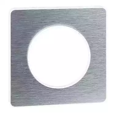 Odace - Touch - plaque - Aluniminium brossé - 1 poste - H 85mm - L 85mm - P 1...