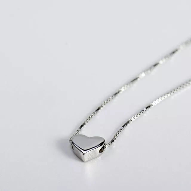 Precioso collar minimalista en plata 925 con colgante Corazón regalo mujeres