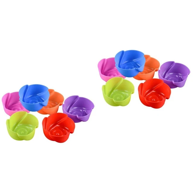 24 Pcs Rose Cake Decorating Tool Sugar Craft Fondant Mould Baking (Random Color)