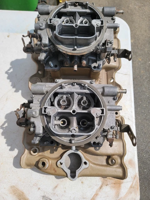 Oldsmobile Edelbrock Dual Quad Intake Manifold, Carbs 360 Degree 303 350 403 Oldsmobile Edelbrock Dual Quad Intake Manifold, Carbs 360 Degree 303 350 403