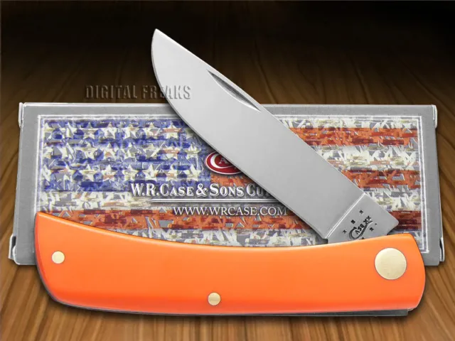 Case xx Knives Sod Buster Jr. Smooth Orange Delrin Pocket Knife Stainless 80502