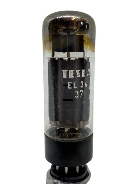 el34 6ca7 Tesla tube NOS OO getter overlapped test strong one piece