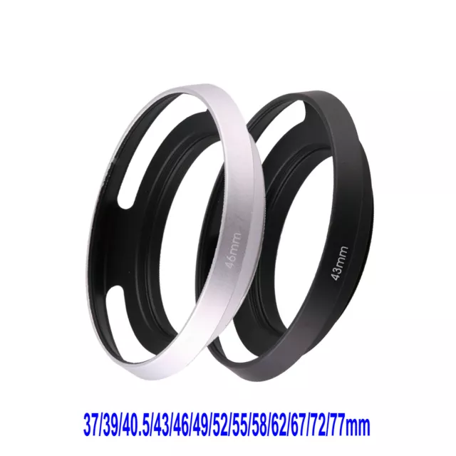 Curved Vented Wide Angle Metal Lens Hood 37/39/40.5/43/46/49/52/55/58/62/67/72mm