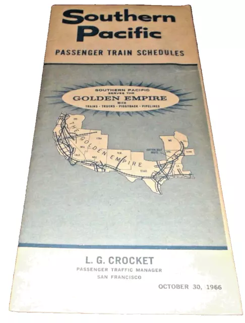 October 1966 Southern Pacific System Public Timetable