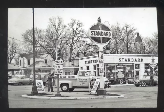 Real Photo Carthage Missouri Service Gas Station Advertising Postcard Copy