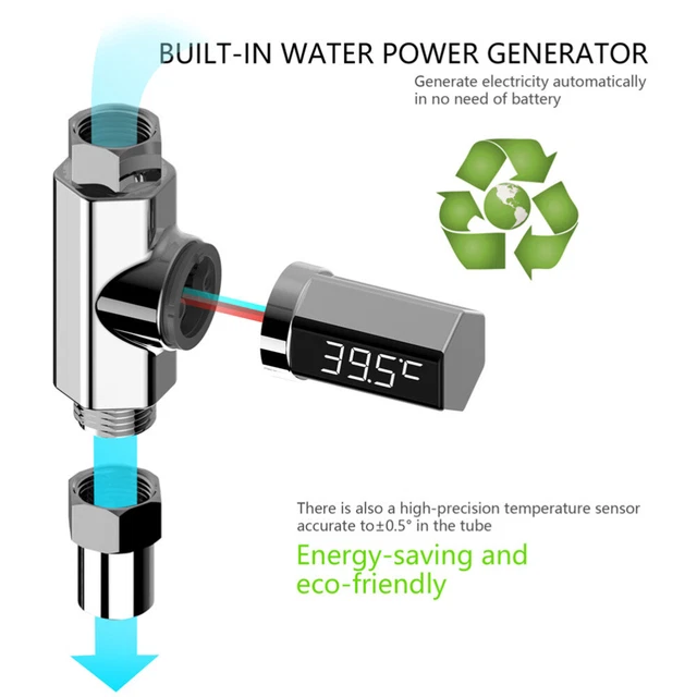 Termometro acqua digitale termometro doccia LED