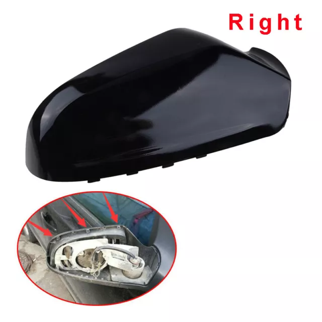 For Vauxhall Astra H MK5 2004-2009 Gloss Black Wing Mirror Cover Cap Right Side