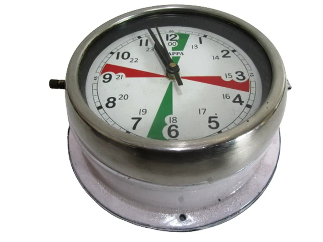 Vintage kappa Marine Radio Zimmer Schiffs Uhr - Aus Schiff Salvage (2352)