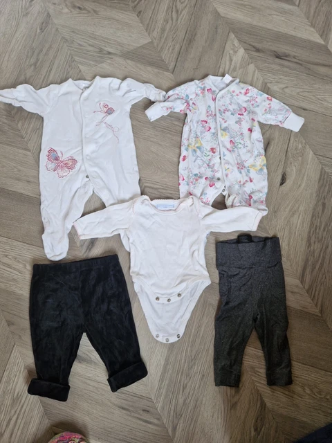 Babt Girls Small Bundle Of Autumn/Winter Clothes Age 0-3 Mths By Next, H&M