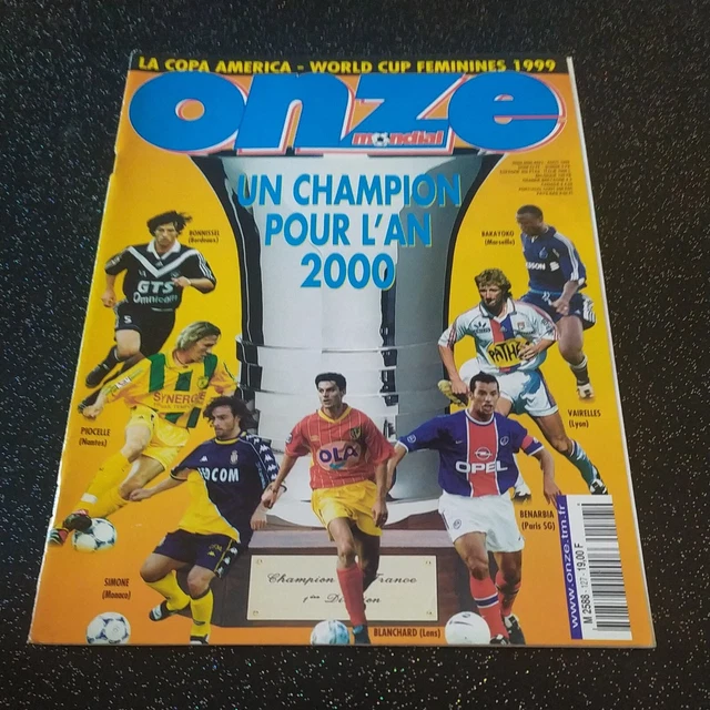 FOOTBALL FOOT ONZE Mondial 55 Aout 1993 Laurent Blanc Poster Franck Sauzee Exc EUR 6,00 - FR
