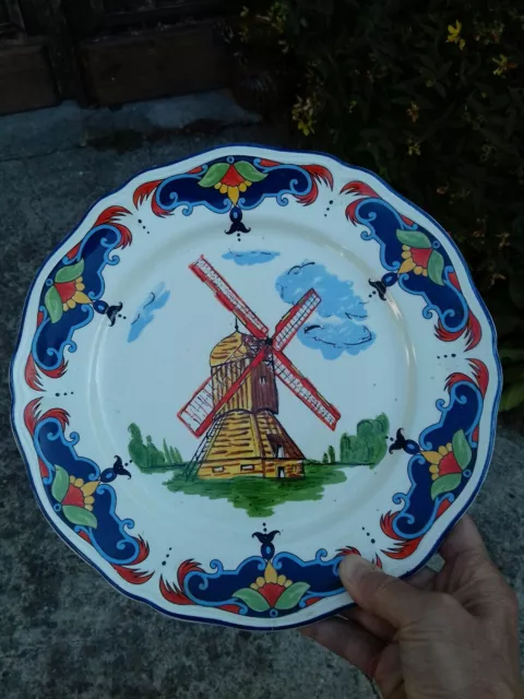 Moulin des loups orchies Lille 1880 fait main assiette moulin Holland