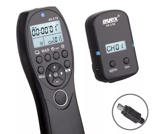 ayex AX-5 Timer Funk-Fernauslöser DC2 für Nikon D7100 D610 D600 D90 D5100... 2