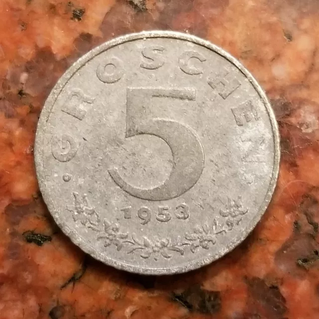 1953 Austria 5 Groschen Coin - #A8695
