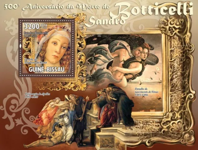 Guinea - Bissau 2010 - Art - 500th Death Boticelli (1445-1510), paintings S/s