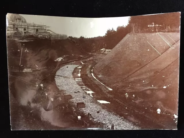 #1532 Japanese Vintage Photo 1940s / man people Operator scenery work site