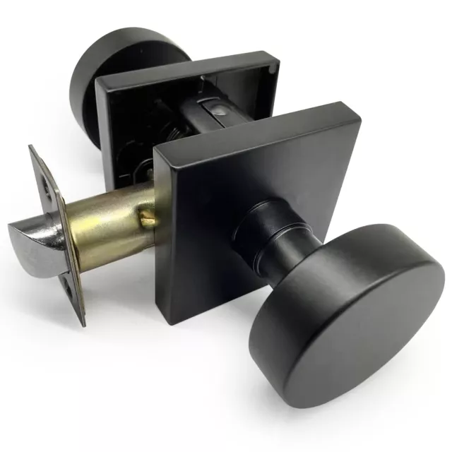 Door Knob Set with Lock for Left and Right Handed Doors Passage Keyless