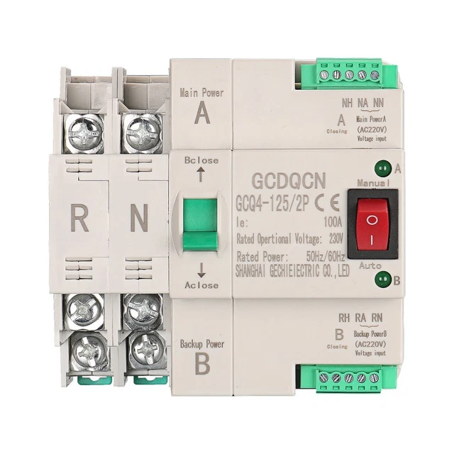TRANSFER SWITCH AUTOMATIC 63A ATS Utility Power Single Phase ...