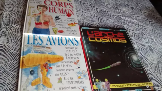 Lot de 3 livres éducatif pour enfants en bon état