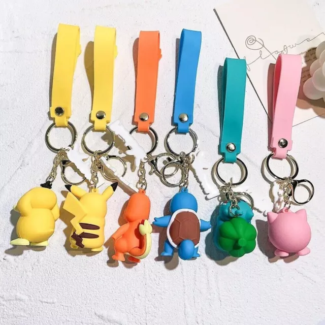 OG Pokemon 3D Keychain Keyring Bag Accessory Pikachu Squirtle Charmander Psyduck 2