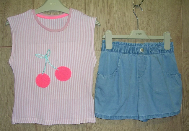 Pantaloncini abiti NEXT H&M GEORGE ecc. Pacchetto estivo per ragazze età 4-5 110 cm 2