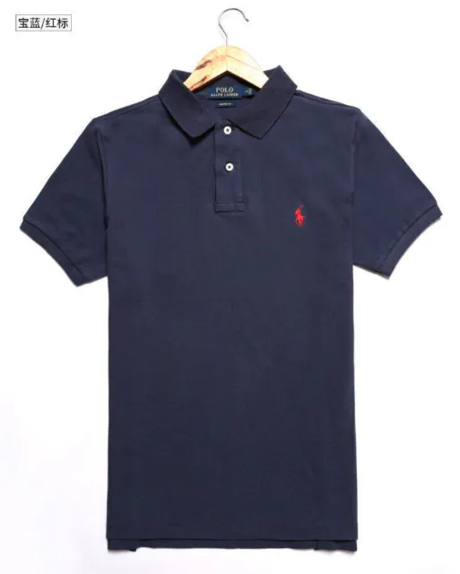 Ralph-Lauren Men Polo shirt Polo T-Shirt Tops Casual Shirts With Logo Cotton