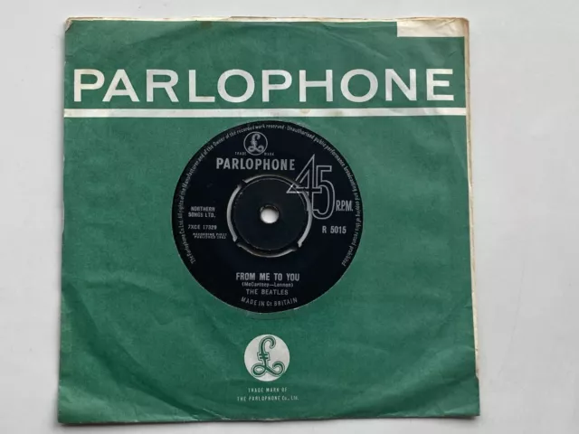 The Beatles 1963 Uk 45  From Me To You   Thank You Girl  Parlophone R 5015