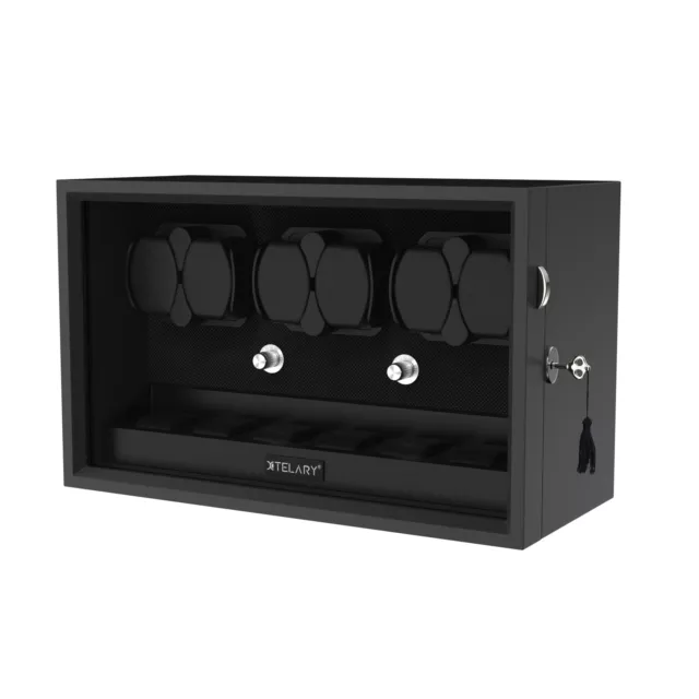 LED Automatische Rotation 6 Uhrenbeweger Box + 6 Zusätzlichen Aufbewahrungsboxen