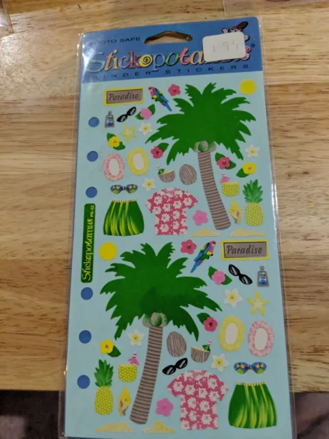 Sticko Classic Stickers Hawaii Paradise Palm Trees Sunglasses Sun Tan Pineapple