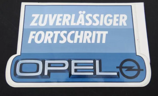 Werbe-Aufkleber Opel Zuverlässiger Fortschritt 80er Jahre Oldtimer Youngtimer