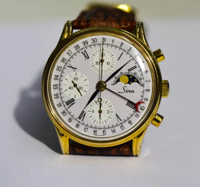 1990 Sinn Chronograph  Moonphase Automatic Swiss Men's Watch  ref. 77990