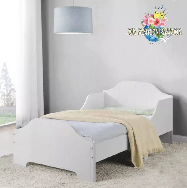 White Nested Toddler Bed Wooden Children Junior Bedroom Frame Kids Furniture New