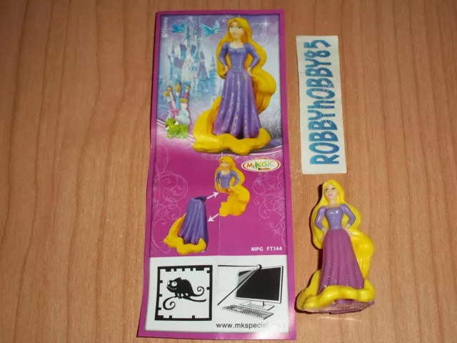 FT144 Raiponce + Bpz Kinder surprise Italie 2013/2014 Princesse Disney