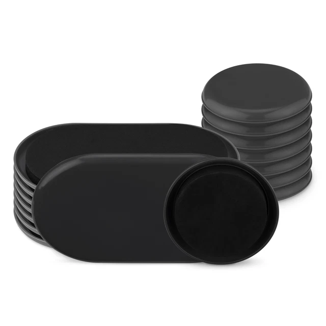 Deslizadores para muebles en moqueta 16x pads ovalados de goma eva y plástico