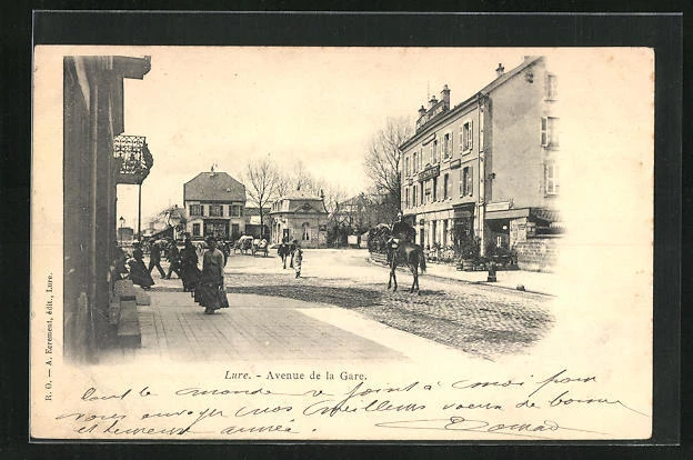 CPA Lure, Avenue de la Gare 1904