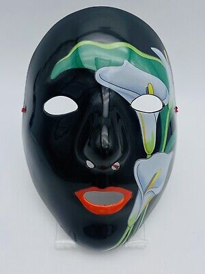 Vintage Vandor Pelzman Porcelain Mask Japanese Venetian Wall Hanging Art 1980s