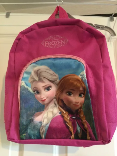 Borsa Disney Frozen fucsia (rosa brillante) sorelle Elsa e Ana nuova di zecca con etichette