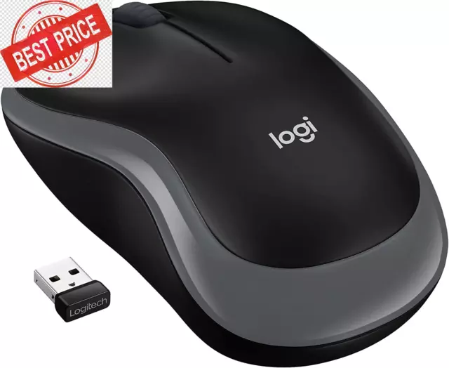 Logitech M185 Kabellose Maus, 2,4 Ghz Mit Usb-Nano-Empfänger, 12 Monate Batterie