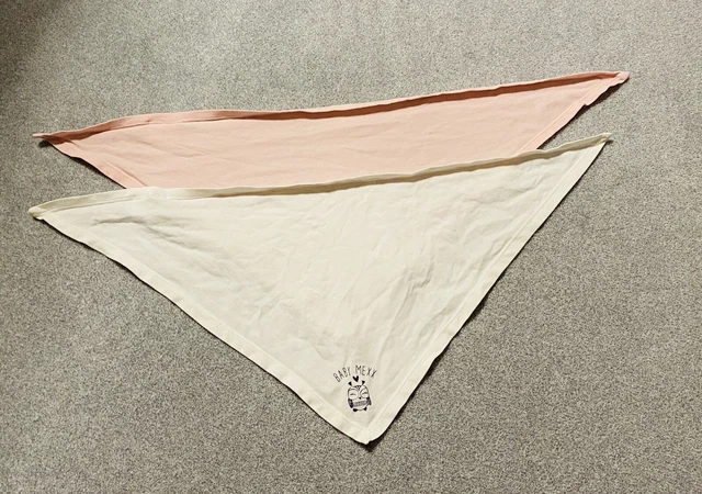 MEXX 2er Set Mädchen Baby Dreieckstuch Halstuch Schal Bandana Tuch rosa weiss W2